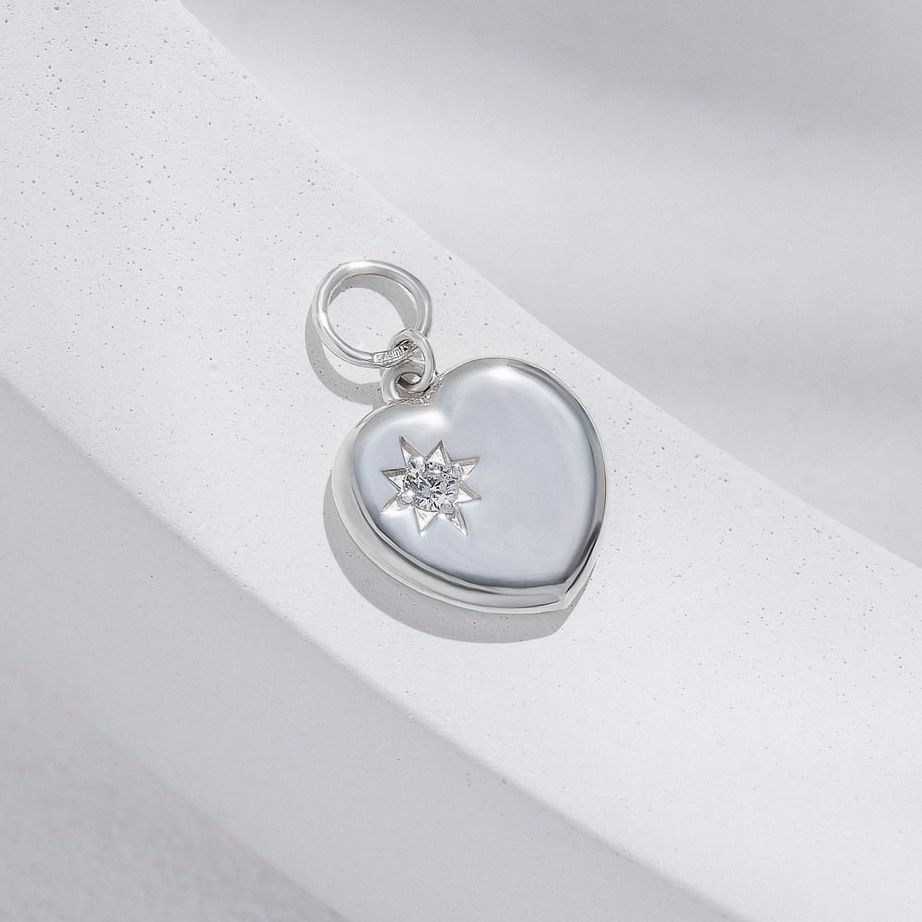 ISLAND SOUL “Only the Heart Can See” Pendant without Carabine, Silver 925