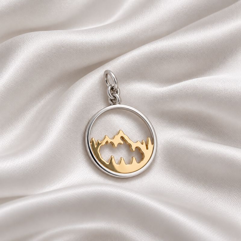 ISLAND SOUL Mountain Peaks Pendant without Carabine, Silver 925