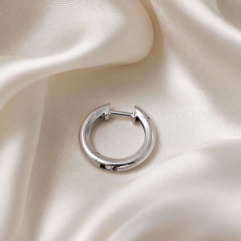 ISLAND SOUL Hoop Earring 15 mm, Silver 925