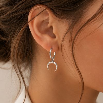 ISLAND SOUL Crescent Moon Pendant without Carabine, Silver 925