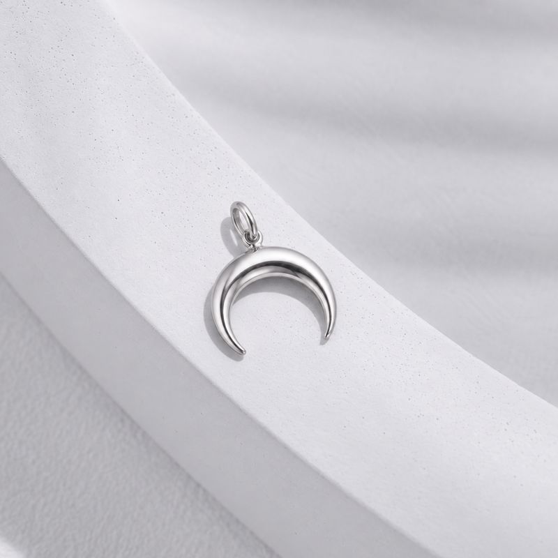 ISLAND SOUL Crescent Moon Pendant without Carabine, Silver 925