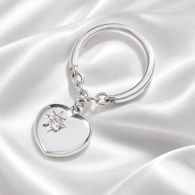 ISLAND SOUL “Only the Heart Can See” Ring with Pendant, Silver 925