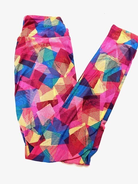 Geometric soft buttery legging