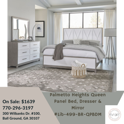 Palmetto Heights Queen Panel Bed, Dresser &amp; Mirror