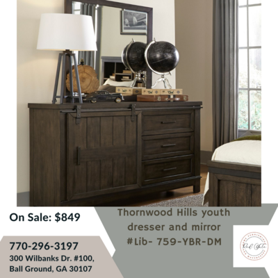 Thornwood Hills youth dresser and mirror
