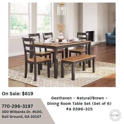 Gesthaven counter height dining table 6 piece set