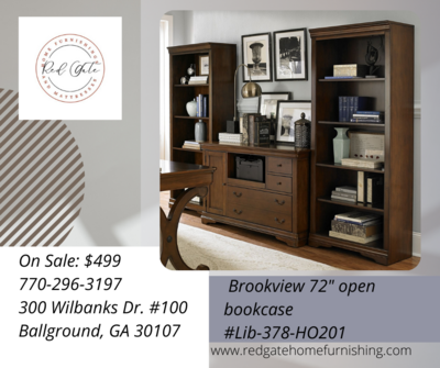 Brookview 72" open bookcase