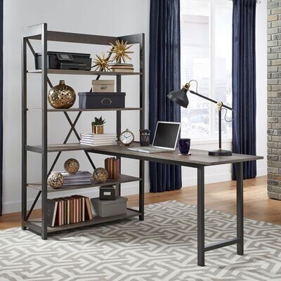 Tanners Creek desk and bookcase set