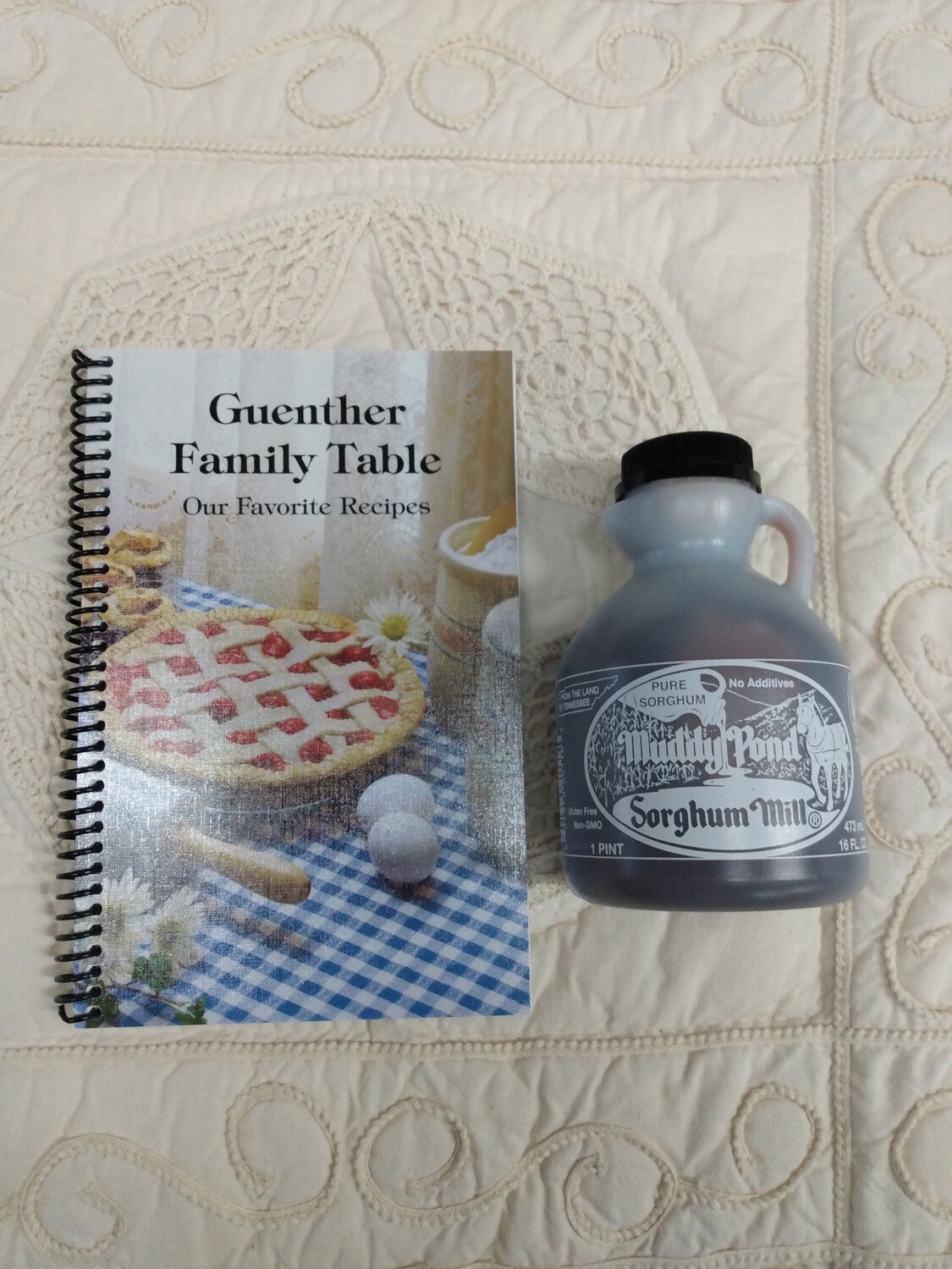Guenther Family Cookbook and Pint Muddy Pond Sorghum Syrup