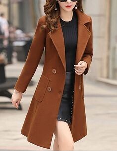 Women&#39;s Winter Wool Mid-Long Coat