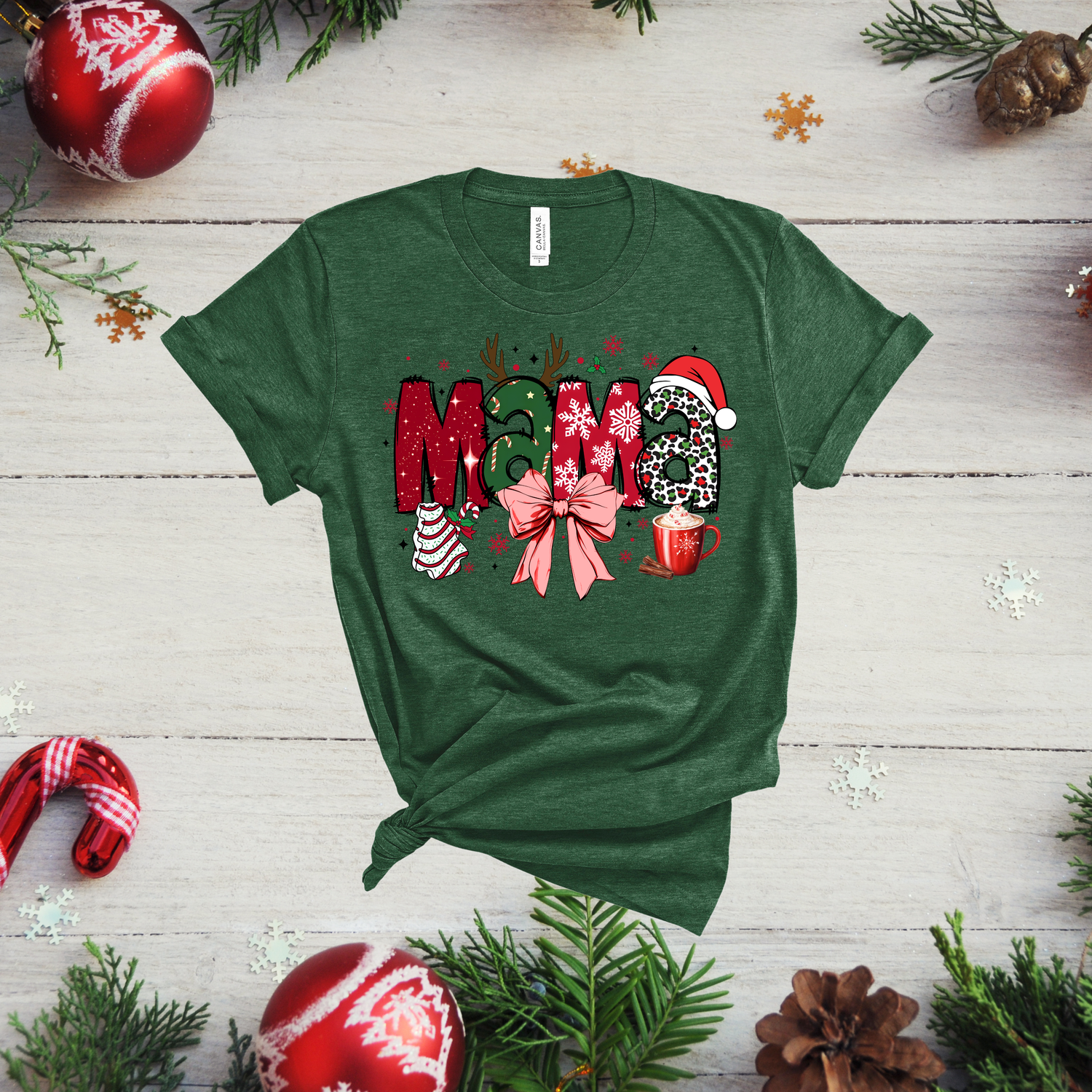 Mama Christmas Colors (Bella Canvas)