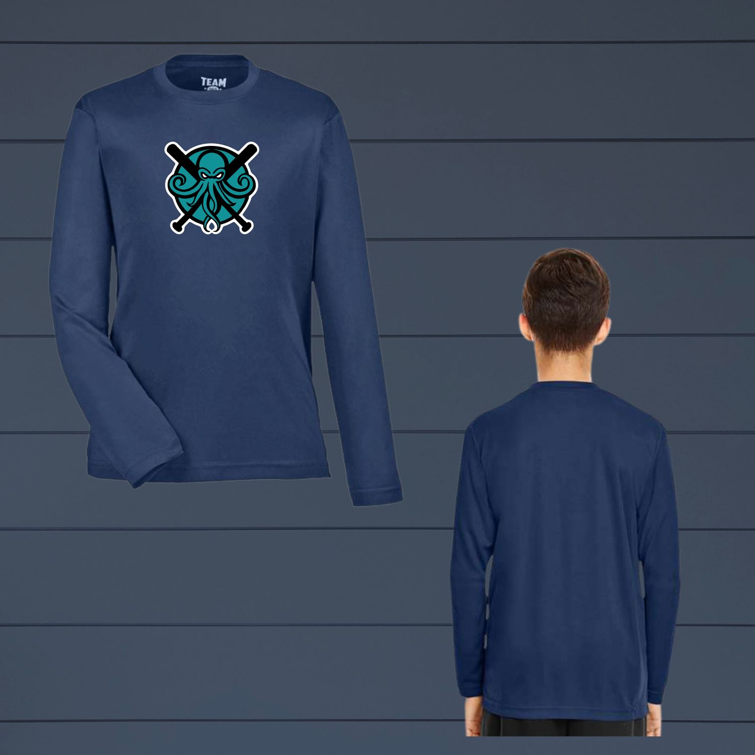 Youth Long Sleeve Dri-fit Kraken Baseball