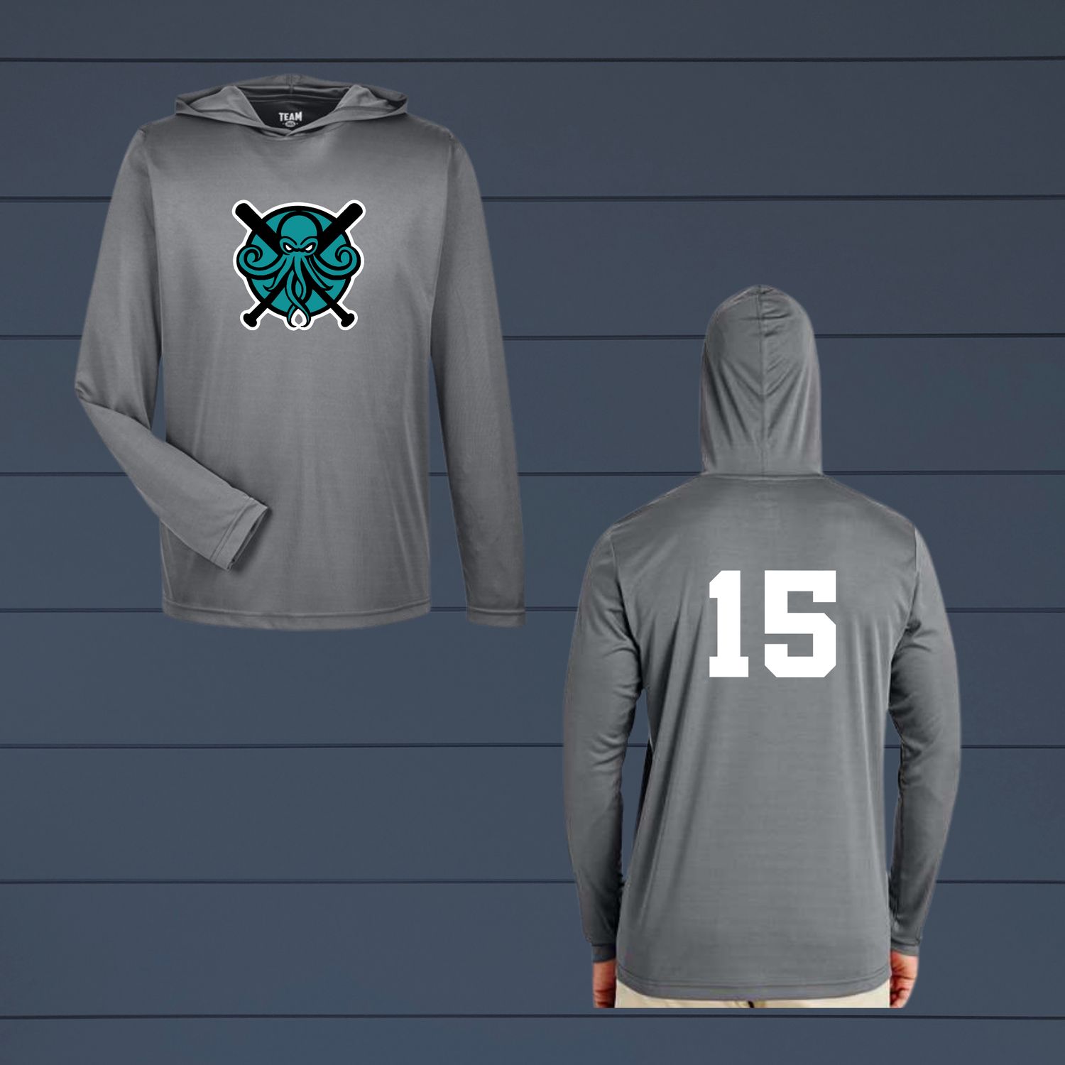 Long Sleeve Hooded Dri-fit Kraken Baseball