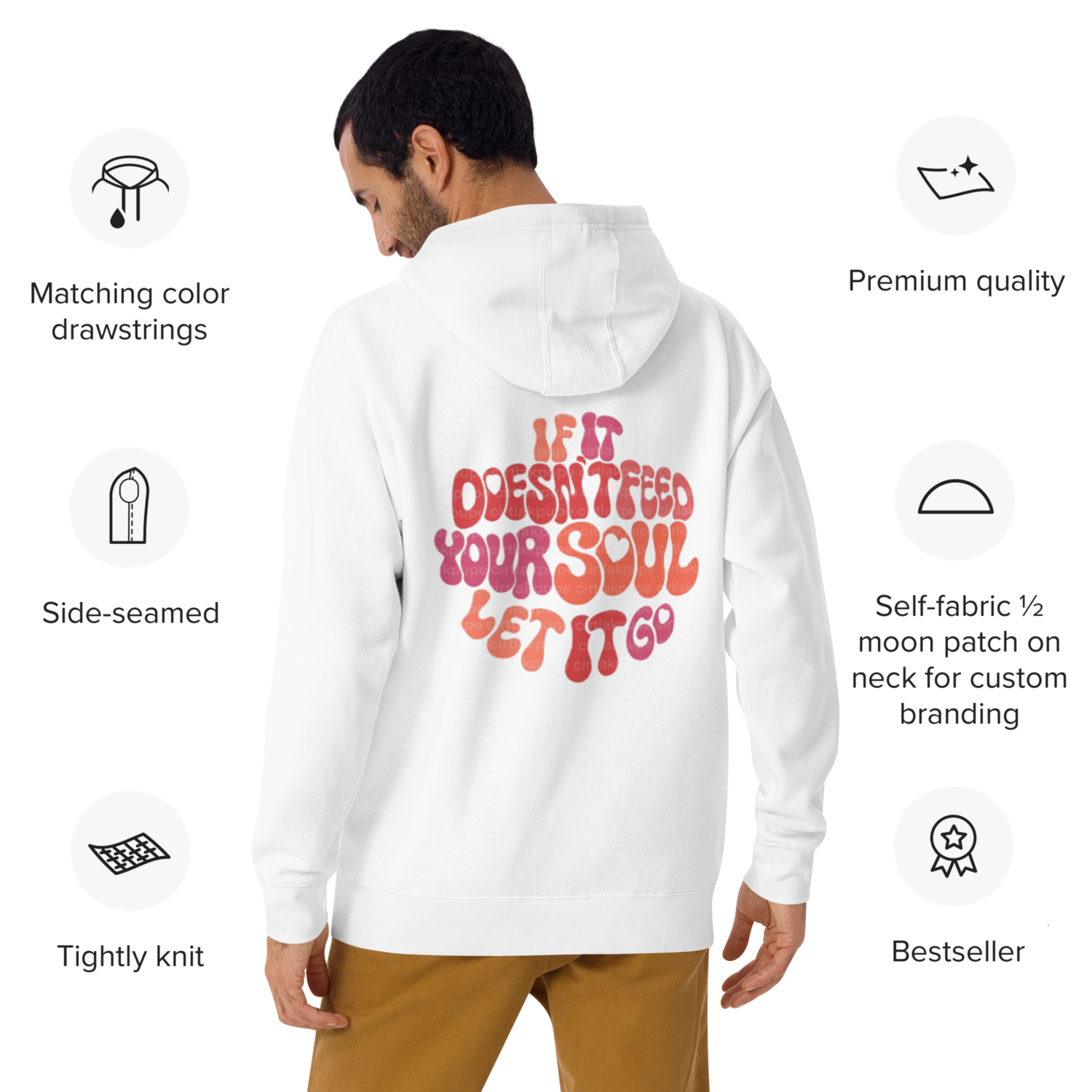 “If it doesn’t feed your soul let it go” White, Blue, and Pink Unisex