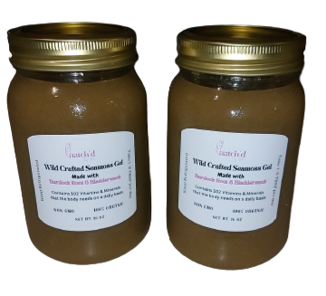 Wildcrafted &quot;Gold&quot; Seamoss Gel infused with Bladderwack &amp; Burdock Root
