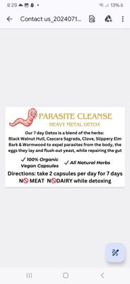 Parasite Detox Cleanse Capsules