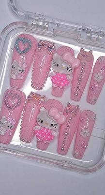 Pink kawaii cat