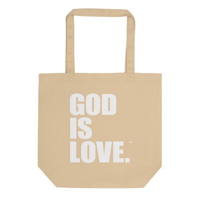 God Is Love MEDIUM Tote Bag - White Print