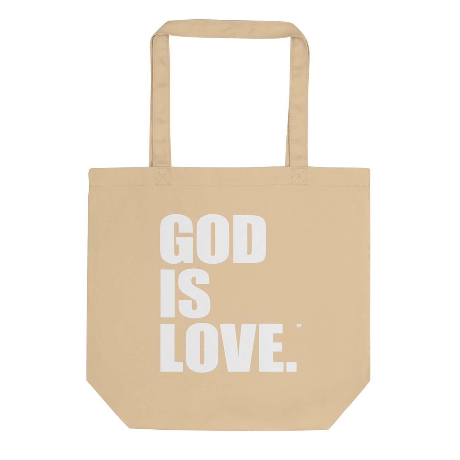 God Is Love MEDIUM Tote Bag - White Print