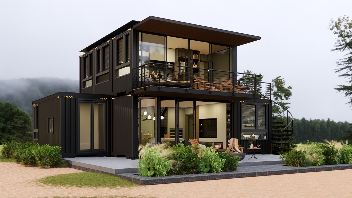 Detailed design of the container house BG75