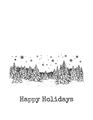 Art Card - Happy Holidays Snow