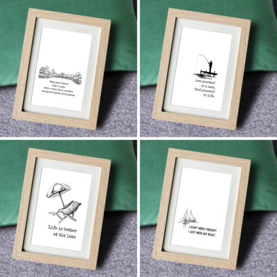 Interchangeable Wall Art Set - Lake Life Themed