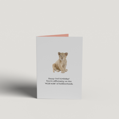 Art Card - Happy 2nd Birthday - Wild Side