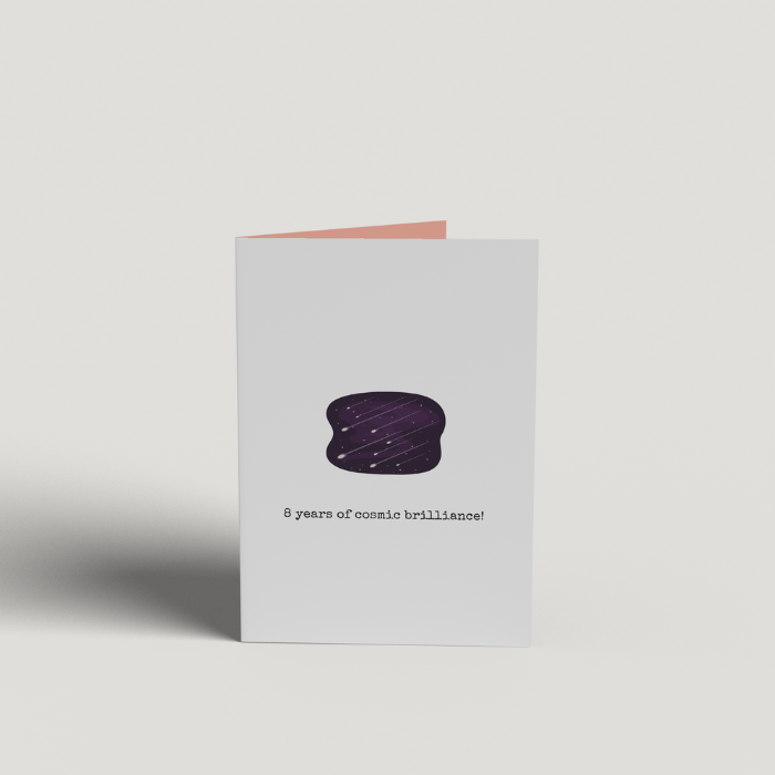 Art Card - Happy 8th Birthday - Meteor Shower