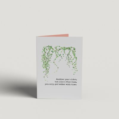 Art Card - Happy Birthday - Like a Fine Vine