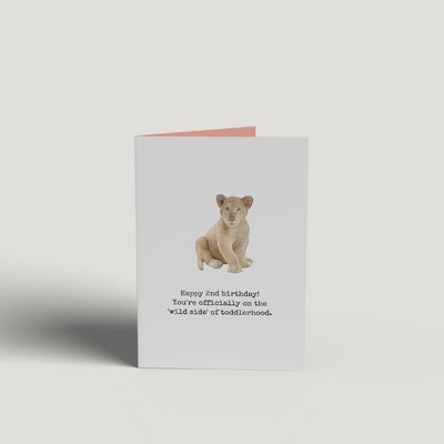 Art Card - Happy 2nd Birthday - Wild Side