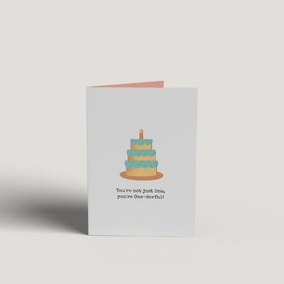 Art Card - Happy 1st Birthday - One-derful