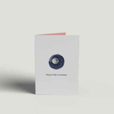 Art Card - Happy 11th Birthday - Moon