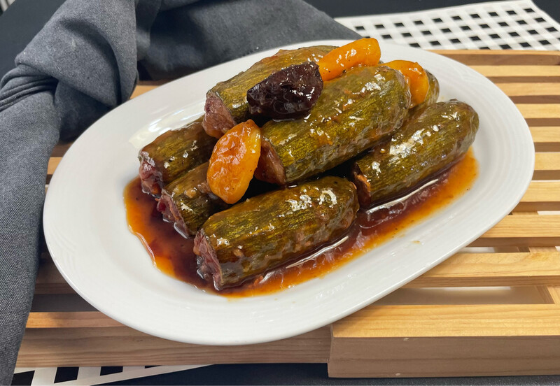 STUFFED ZUCCHINI W/ TAMARIND SAUCE