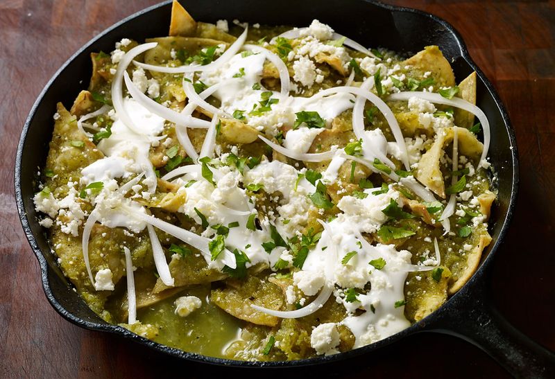 CHILAQUILES W/ GREEN SAUCE