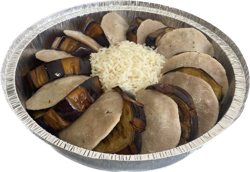 ERAZ KIBBE WITH EGGPLANT AND BASMATI RICE