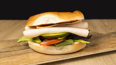 Turkey & Avocado Bagel Sydney Cafe C&M's Tuna and Avocado Bagel