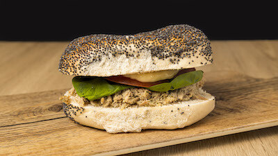 Tuna Bagel Sydney Cafe C&M's Tuna Bagel