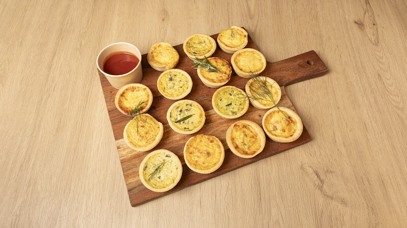 Mixed Fresh Baked Quiches Sydney Cafe C&M"s Fresh Baked Quiches
