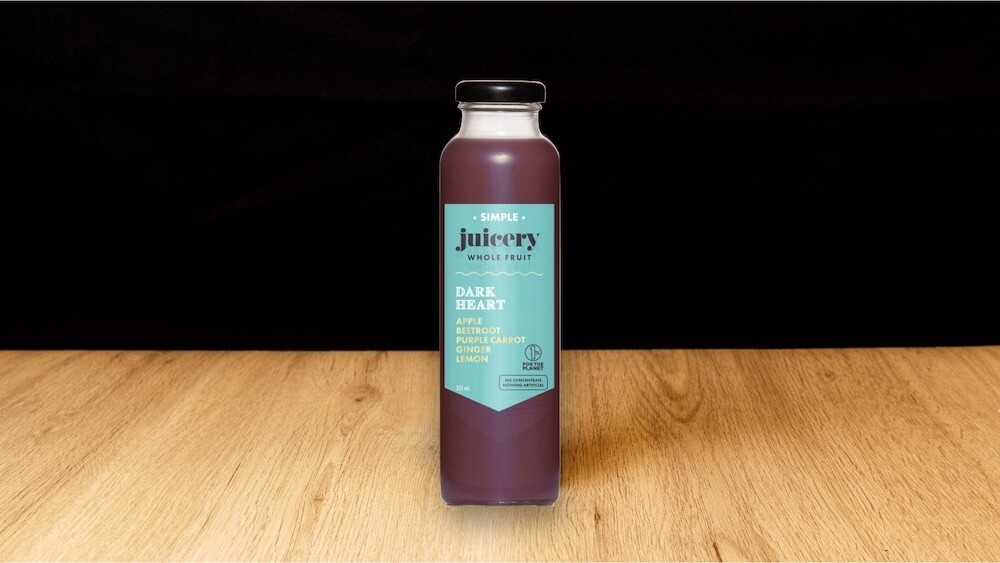 Dark Heart Juice 325ml Sydney Cafe C&M's Dark Heart Juice with beetroot, carrot, celery, apple, ginger, and lemon