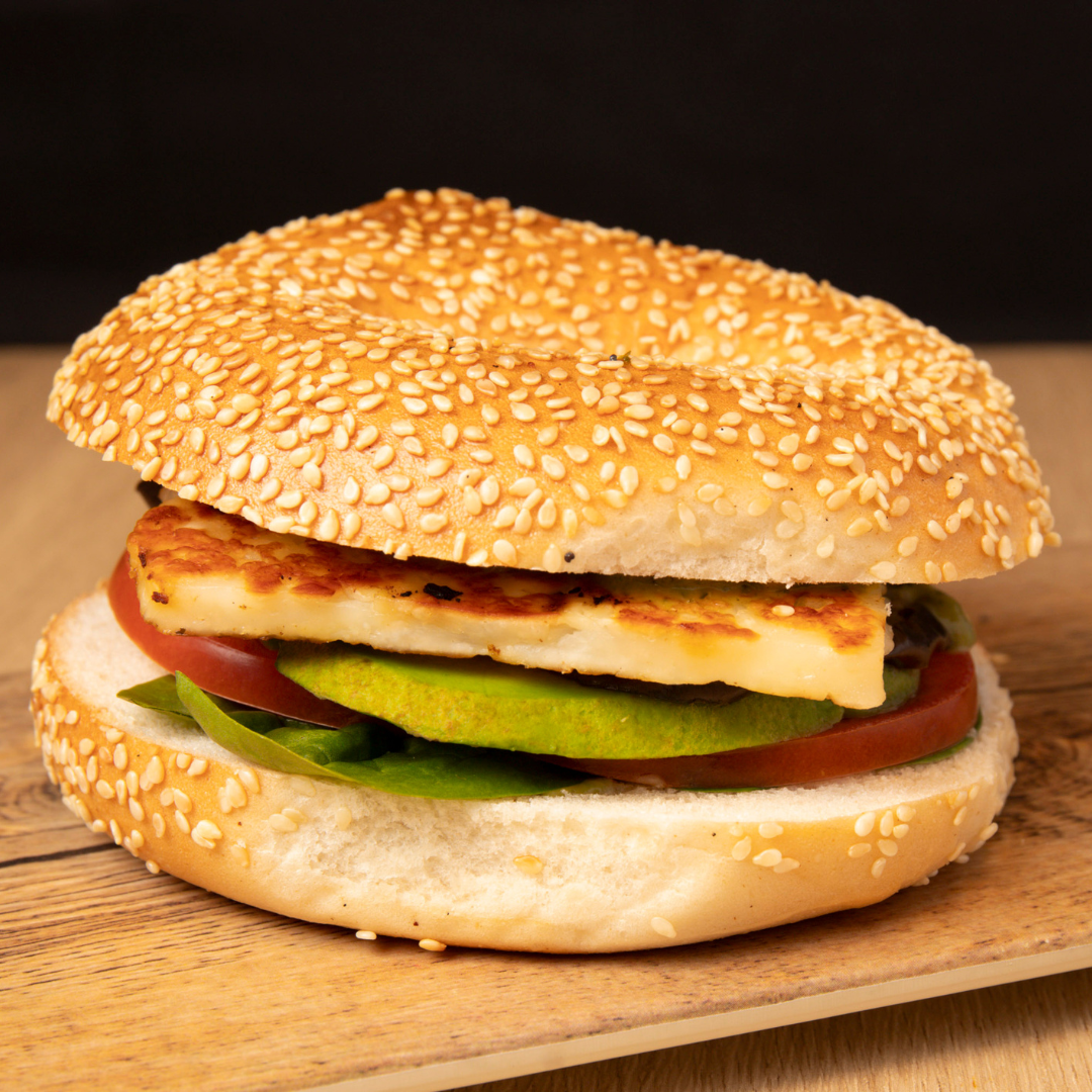 Cheese, Tomato & Basil Bagel Sydney Cafe C&M's Cheese, Tomato & Basil Bagel