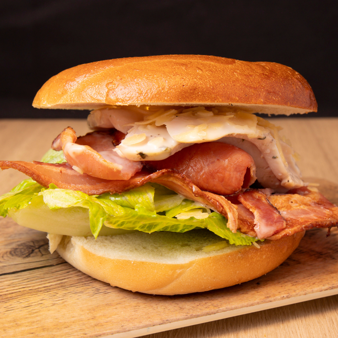 Chicken Caesar Bagel Sydney Cafe C&M's Chicken Caesar Bagel