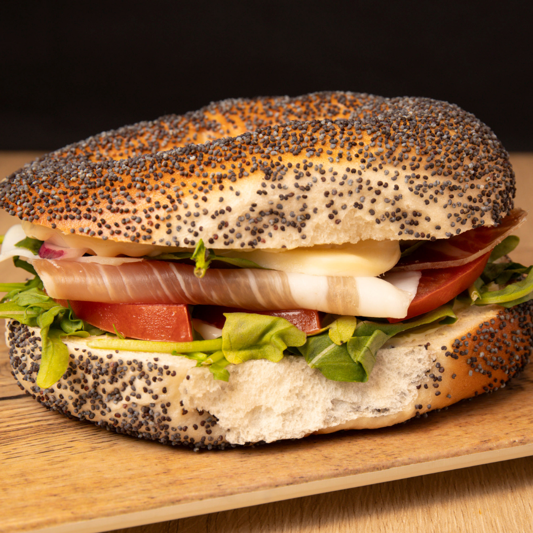 Prosciutto Di Parma Bagel Sydney Cafe C&M's Prosciutto Di Parma Bagel