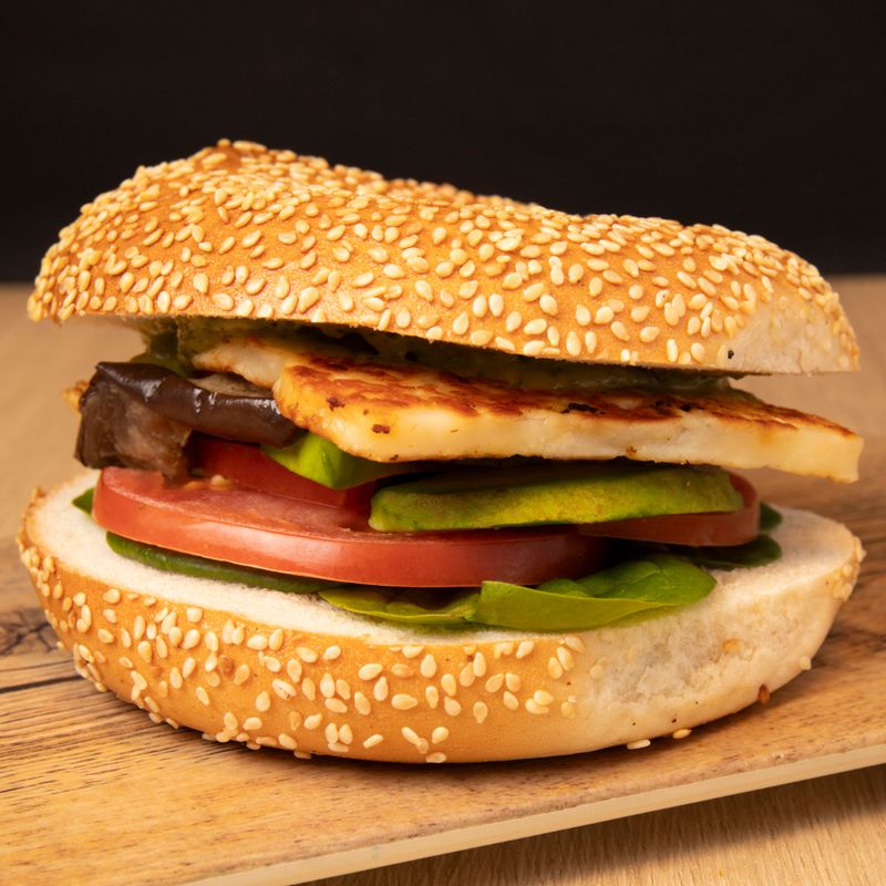 Sydney Cafe C&M's Grilled Halloumi Bagel