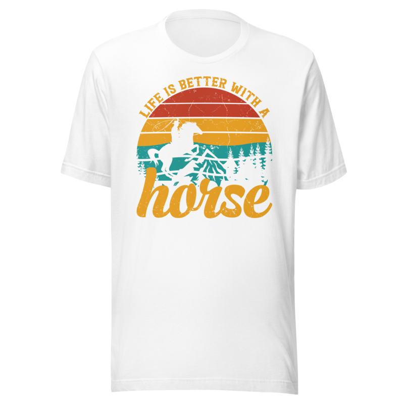 Unisex T-shirt Horse Theme Design