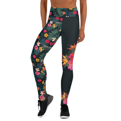 Womens Mix Leg Designer Yoga Leggings