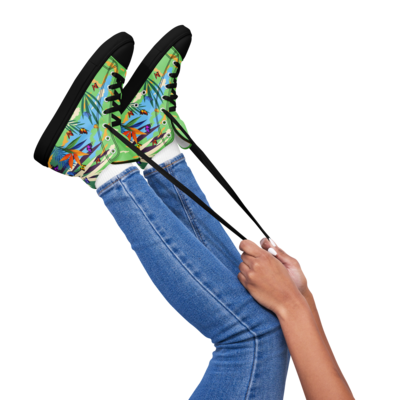 Women’s Designer Butterfly High Top Canvas Shoes