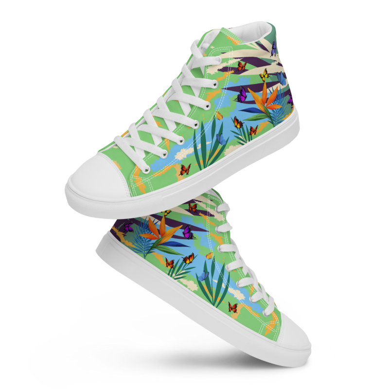 Women’s Designer Butterfly High Top Canvas Shoes