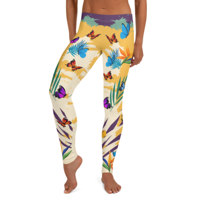 Custom Butterfly Design Leggings