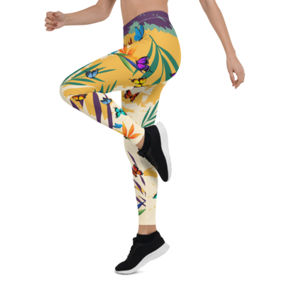 Custom Butterfly Design Leggings