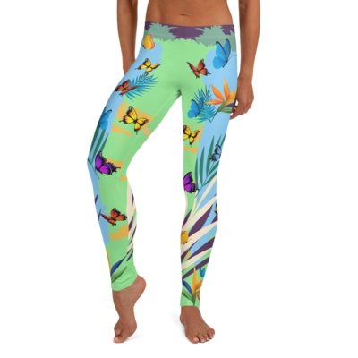 Custom Butterfly Design Leggings
